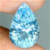Gemsporium Topazio Top Sky Blue Naturale Taglio A Goccia Conca 15.42ct 20x13mm