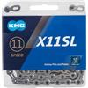 KMC X11SL 11 Speed 116L Bike Chain, Unisex, CP Silver