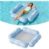 QIANAI Amaca Gonfiabile Piscina, QIANAI Letto Letto Galleggiante Gonfiabile Acqua, Galleggiante Piscina, Amaca Galleggiante per Adulti, Poltrona Piscina Gonfiabile, Lettino Gonfiabile Piscina (Blu)