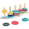 Nenitus Montessori 1 2 3 anni, giocattolo Montessori con forme geometriche impilabili, giocattolo educativo, regalo bambini piccoli e neonati, giocattolo per bambini.