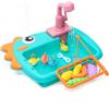 Nukdey Lavandino Giocattolo con Acqua, Lavello per Bambini, Sistemi Automatici di Circolazione Dell'acquacon, Mini Lavastoviglie con Gioco di Pesca,Giocattoli di Ruolo per Ragazzi Ragazze,Verde