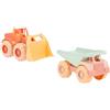 Monnëka Set Veicoli da Cantiere Bambini | Camion Ribaltabile + Escavatore da Spiaggia | Giocattoli Resistenti per Sabbia e Acqua | Sviluppa Motricità e Gioco Simbolico dai 6 Mesi | Orange