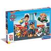 Clementoni - 23753 - Supercolor Puzzle - Paw Patrol - 104 pezzi - Made in Italy, puzzle bambini 4 anni, puzzle cartoni animati, puzzle animali bambini