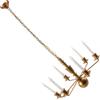 FUNOMOCYA Lampadario in Miniatura in Metallo e Abs Decorativo per Casa delle Bambole e Tavolo di Sabbia, Facile da Installare per Ambienti in Miniatura Oro