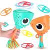 Muyohix Double Pull String Dinosaur FrisbeeGiocattolo, Lanciatore di Dischi Volanti con 24 Dischi Elica per Bambini 4-10 Anni