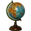 Uniworld Un mappamondo da ufficio medio, altezza 26,6 cm, Legno, Nuances de bleu, Globe Circonférence: 20.3 pouces (environ)