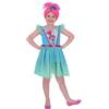 Smiffys 81055 Trolls Band Together - Costume da papavero, per bambine, blu/verde, età S 4-6 anni