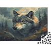 SBMASCJJZRCV Puzzle in carta 1000 pezzi Lupo per adulti Allenamento mentale Puzzle lupo Cartone spesso per decorazione murale 38x26cm/1000pcs