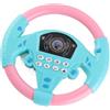 LICAEVEY Strumento Interattivo per Volante Copilota per Bambini con Aspetto Altamente Imitativo, Audio Dell'auto, Musica Unica e Ventosa, Adatto a Neonati e Bambini Piccoli (Rosa e Blu)