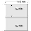 SAFE 562 PA Fogli da Collezione per Raccoglitori 11 Anelli - Confezione 5 Fogli con 2 Tasche 120x185 mm - Intercalari Colore Sabbia - per Lettere, Cartoline e FDC