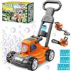 CRATIVWOOD Tosaerba Spara Bolle per Bambini, Macchina per Bolle 3-in-1 con 10 Soluzioni, Giochi all'Aperto per Bambini 3-8 Anni, Regalo di Compleanno Pasqua Estate per Ragazzi e Ragazze 3 4 5 6 7 8 Anni