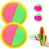 Fuantuda Racchette Spiaggia Set, Gioco di Lancio della Palla, Giochi Spiaggia Bambini, 2 Pagaia e 2 Palle Set, Giochi per Esterni, Appiccicoso Racchetta Giocattolo per 2 3 4 5 6 7 8 9 10 Anni