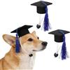 XULIDEONG Cappello di Laurea Piccolo, 2 Pezzi Mini Cappello Laurea Decorazione, Mini Graduation Hat, Graduation Cap con Nappe, Regolabile, Decorazione per Feste, per Animali di Piccola Taglia (B)