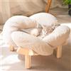 CheerPals Lettino rialzato per gatti, a forma di fiore, 55 cm di lunghezza e larghezza, per tutti i gatti