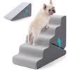 Gardner Pet Scala Cani 2 in 1 Pieghevole, 56cm, 5 Gradini, Grigio | Morbido Spugna 35D, Fodera Removibile e Lavabile, Antiscivolo, Impermeabile, per Letto/Divano/Auto