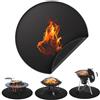 ZoneYan Rotondo Tappetino Ignifugo, ZoneYan Riutilizzabile Tappeto Ignifugo, 90cm/36″, Tappetino Braciere Esterno, Ignifugo Bifacciale, Tappeto Resistente, Tappetini Griglia Barbecue, Tappetini Barbecue Gas