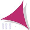 YAOYI - Tenda parasole triangolare, impermeabile, protezione dai raggi UV, per giardino, terrazza, cortile, feste, con corda (3 x 3 x 4,3 m, colore: Rosa