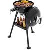 Princess Barbecue Kettle Ibrido, Elettrico e a Carbone, 2000 W, Termostato Regolabile, Termometro Integrato e Griglia Smaltata, 01.112270.01.001