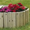 AlmaStore Bordura per Aiuola in Legno | Recinzione in rotolo 200 x 20 x 5 cm | In Pino Impregnato per Fioriere Giardini Aiuola Fiori