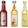 Fruchtwerker Set di aceto e frutta, diverse varietà, fruttato, aceto di frutta, aceto di frutta, set di aceto, puro vegetale, dolce, in bottiglie di vetro (ciliegia, arancione + limone)