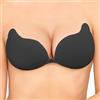 FXTYK Reggiseno adesivo da donna donna senza spalline push up stick on invisible bra, autoadesivo, senza spalline, invisibile, da incollare, per abiti senza schiena, matrimoni, feste, Nero , L / C