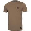 PITBULL Maglietta da uomo Pitbull Magliette in cotone con logo discreto, piccolo logo Pit Bull West Coast T-Shirt Small Logo Tshirt Basic taglio classico Camicia Maglia Maschile uomo moda marrone coyote, M