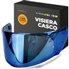 Everalo Visiera Compatibile con LS2 FF353 Rapid - Rapid II - FF320 Stream Evo - FF800 Storm - Storm II (Blu Elettro)