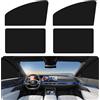 JSTHHTT Tendine Parasole Auto Bambini | Set di 4 Tende in Poliestere Nero | Protezione Solare e Anti-UV | Per Vista Conducente e Privacy Personale