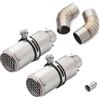 ZAPORA Tubo Di Scarico Per Motocicletta Tubo Di Collegamento Centrale Centrale Con Terminali Di Coda Silenziatore Per Ducati Per Monster 695 696 795 796 1100(Style 6)