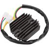 BOROCO Raddrizzatore regolatore di tensione 12V 5 fili Stabilizzatore di tensione per moto in lega ad alte prestazioni per VZ800 MARAUDER 1997 2004