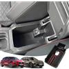 LANGBEAN Vano Portaoggetti per Bracciolo per Seat Leon 2025 2024 2023 2022 2021 2020, Console Centrale Organizer con Tappeti Antiscivolo per Cupra Formentor, Bracciolo Organizer Accessori, Rosso