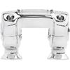XIAOYANS Moto Riser Per Softail Per Fat Per Bob 114 Per FXFBS Moto Kit Riser E Morsetto Manubrio Da 1,25 Riser Per Manubrio(Argento)