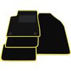 Somer Car Kit Tappetini Auto compatibili con Fiat Grande Panda 2025-2026 | Set Tappeti in Moquette, Tappeto auto su misura, bordo giallo