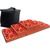 KATSU Tools TOPWAY 6 Pezzi Blocchi di Gommapiuma per Autolivellanti per Caravan, Blocco di Supporto della Ruota Dell'auto Ideali per Livellare Ruote Singole e Doppie, Livellatrici per Camper