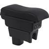 OYHCM Bracciolo centrale per Suzuki Swift 2005-2026,3 USB,Ergonomico | Per Suzuki Swift Bracciolo, 2 USB + USB-C, Bracciolo ergonomico, Doppio vano portaoggetti, Coperchio scorrevole, Pelle PU