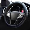 ZORQ Coprivolante Auto Pelle in Microfibra per Jeep Compass/Renegade 2017-2023 Copri Traspirante Durevole Antiscivolo Impermeabile Volante Accessori Auto Interno,Black Style