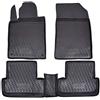 J&J AUTOMOTIVE Tappetini Auto in Gomma su Misura per Peugeot 407 2004-2012, Set da 4 Pezzi, 3D - con Bordo Alto, Antiscivolo, Inodore, Colore Nero, TPE
