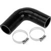 A ABSOPRO Tubo Refrigerante In Silicone Nero 1 Set 90° 32mm ID 90mm