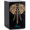 XDrum Design Series Cajon "Elephant" - Cajon di design con stampa artistica - Bass Port integrato - Corpo in HPL (High Pressure Laminate) - Snare fissa installata
