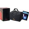 XDrum Set Cajon XDrum Design Series Flower con Borsa + Scuola, Basso potente | Cajon Designer dipinto a mano con fiori Dot Art, Bass Port integrato, Corpo: HPL (High Pressure Laminate), 5 cm, Peso 3, 6 kg