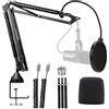 YOUSHARES - Supporto microfono regolabile professionale braccio per microfono con filtro pop e adattatore per studio, Compatibile con microfono Shure MV7 Mic (braccio per microfono)