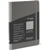 Fabriano Ecoqua Plus - Quaderno rilegato in tessuto, 14,7 x 21,1 cm, bianco, grigio, 80 fogli, certificato FSC, senza acidi, senza cloro, 90 g/m², carta bianca Bioprima