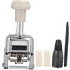 MotiveTech Timbro numeratore automatico, portatile, in metallo, per attrezzature da ufficio professionali, per numeri di serie, numeri, 6 Cifre