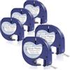 DOREE 6 pz etichette 91208 S0721730 nastro plastica 12 mm argento | 91208/a91228 nastro etichette dymo letratag 12 mm x 4 m nero su argento per letrat LT-100H plus, LT-100T, LT- 2000 XR XM QX50