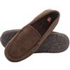 Hanes Textured Moccasin, Pantofole Uomo, Marrone, Large