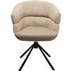 Kare Design Sedia girevole Tasty, marrone, altezza seduta 49 cm, sedia da pranzo, sedia imbottita, girevole a 360°, soggiorno, 82 x 63 x 61 cm (A x L x P)