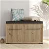 Dmora Mobile da Ingresso Koga 80x40x49h cm Marrone Rovere Nodi un Ripiano Apertura Battente, 2 Ante