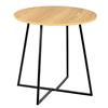 AKTIVE Max Home Tavolino in legno, D40xH40 cm, Portata massima 5 kg, Effetto rovere, Struttura in metallo nero, Gambe incrociate, Arredamento soggiorno, Sala da pranzo, Cucina (18505)