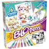Lansay - BLOPENS Atelier Cuccioli di Animali | Kit Creativo per Bambini da 5 Anni | 8 Pennarelli Blopens da Soffiare con Effetto Aerografo, Sagome Riutilizzabili | Set da Disegno e Colorazione