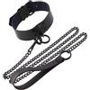 Future of your pleasure Sensual FOPS Collare Slave Sadomaso Donna 43,5x2,5 cm con Guinzaglio 115 cm - Accessorio BDSM per Giochi di Dominazione e Sottomissione Sensuale per Coppie Regolabile B19